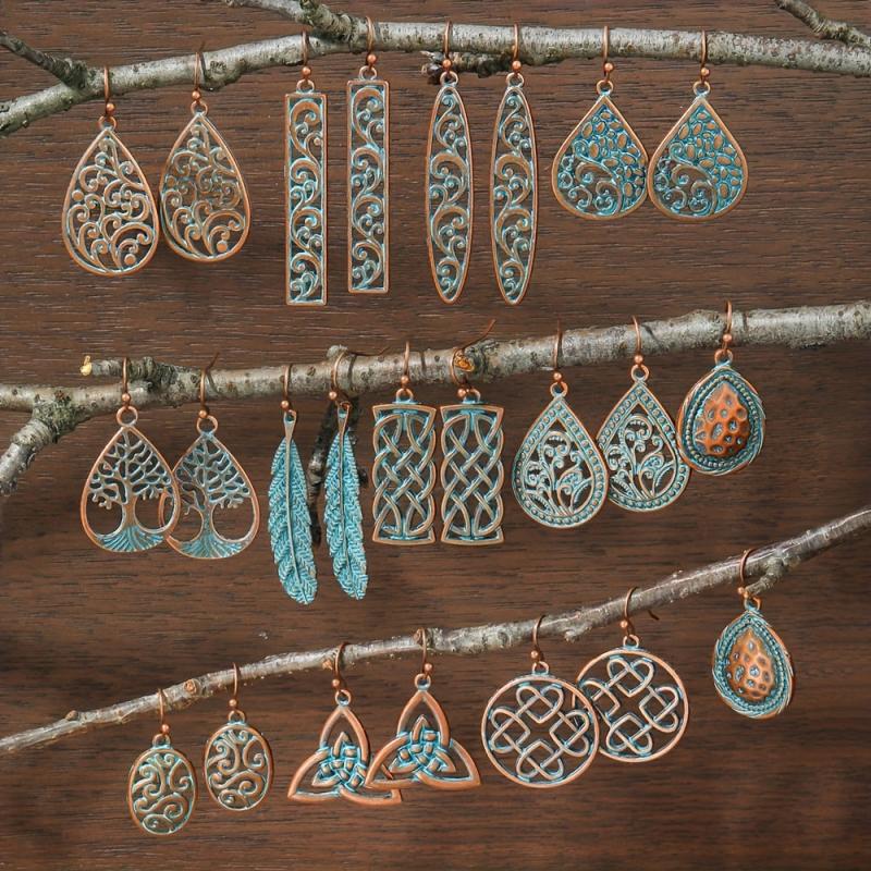 12 Pairs Ethnic Style Women's Earrings Set