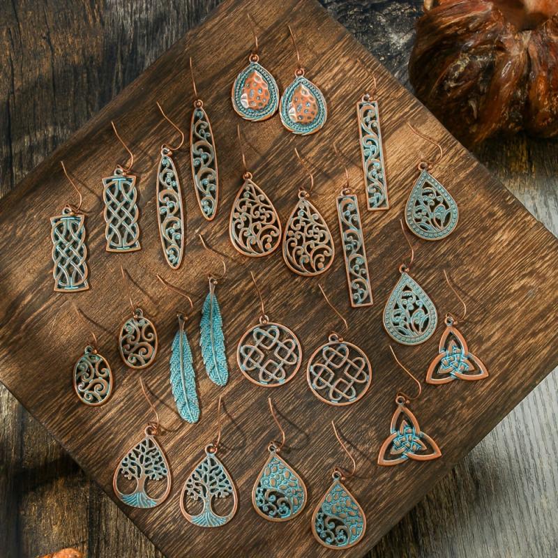 12 Pairs Ethnic Style Women's Earrings Set