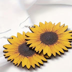 Exaggerated Sunflower Dangle Earrings - Pastoral Style