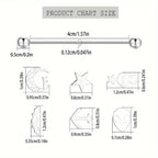 2pcs 1/2 40mm Stainless Steel Industrial Barbell Cartilage Earrings with Spiral