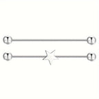 2pcs 1/2 40mm Stainless Steel Industrial Barbell Cartilage Earrings with Spiral