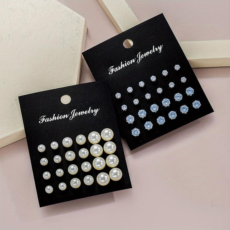 114-Piece Faux Pearl Earring Set for Women