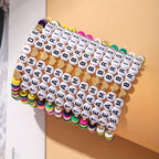 12 Piece Team Bride Letter Bead Bracelet Set for Bridesmaids Wedding Party