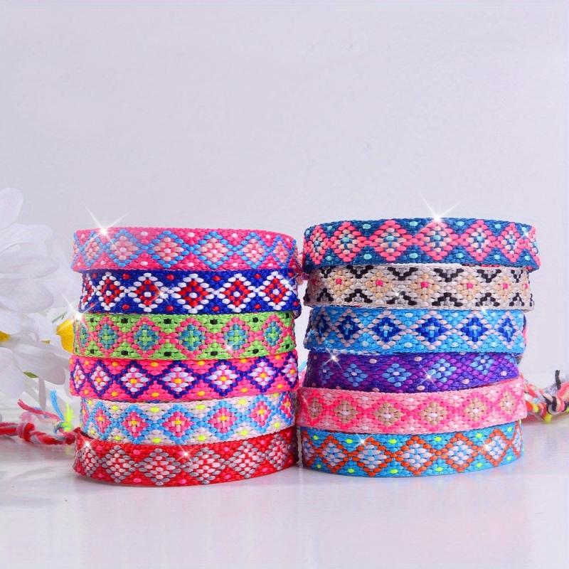 12pcs Bohemian Style Braided Women's Bracelets