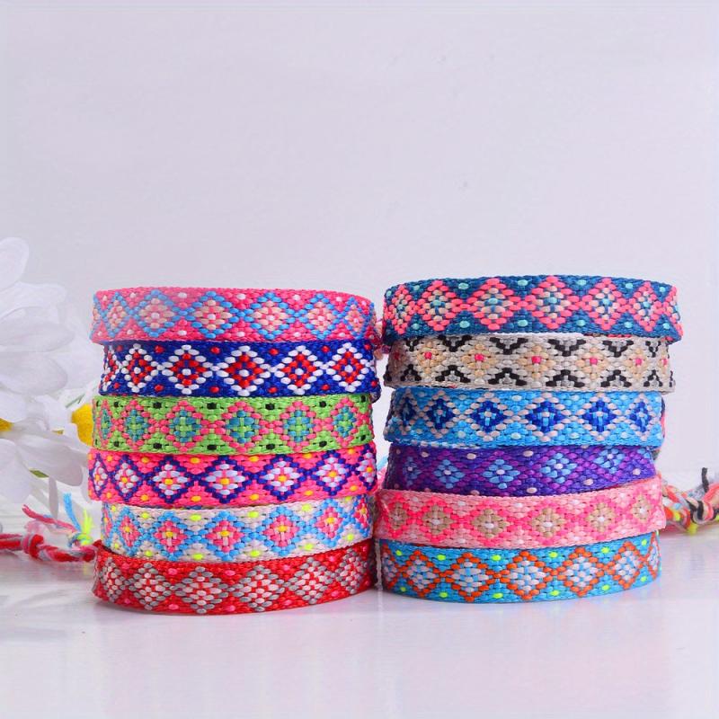 12pcs Bohemian Style Braided Women's Bracelets