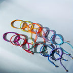 12pcs Boho Braided Bracelet Set Colorful Handwoven Charm Bracelets