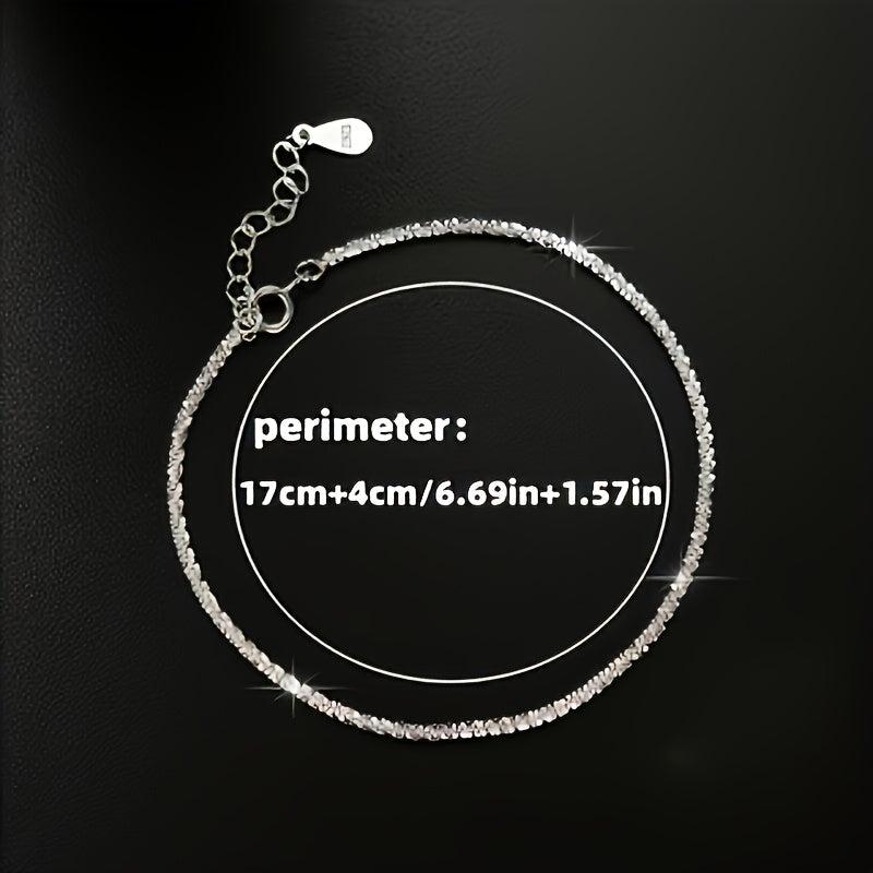 2pcs 925 Sterling Silver Bangle Bracelets Boho Style Daily Wear