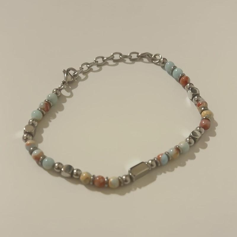 Boho Beaded Bracelet for Women Adjustable