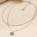 925 Sterling Silver Devil'S Eye Anklet for Women