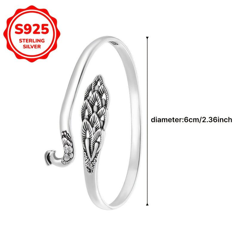 925 Silver Peacock Bracelet - Perfect for Valentine's & Mother's Day