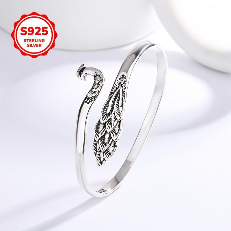 925 Silver Peacock Bracelet - Perfect for Valentine's & Mother's Day