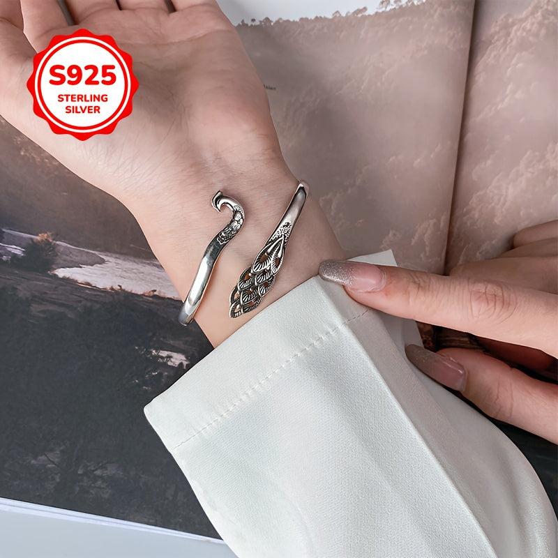925 Silver Peacock Bracelet - Perfect for Valentine's & Mother's Day