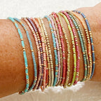 Bohemian Style Colorful Beaded Bracelets - 19pcs