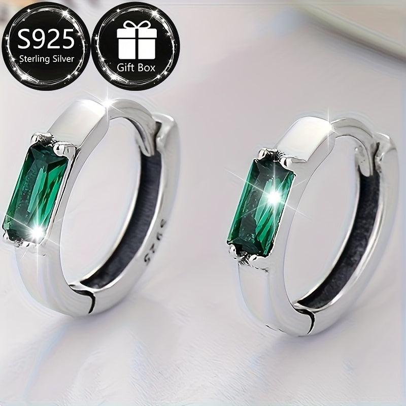 2pcs 925 Silver Skin Texture Earrings for Women