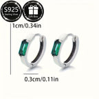 2pcs 925 Silver Skin Texture Earrings for Women