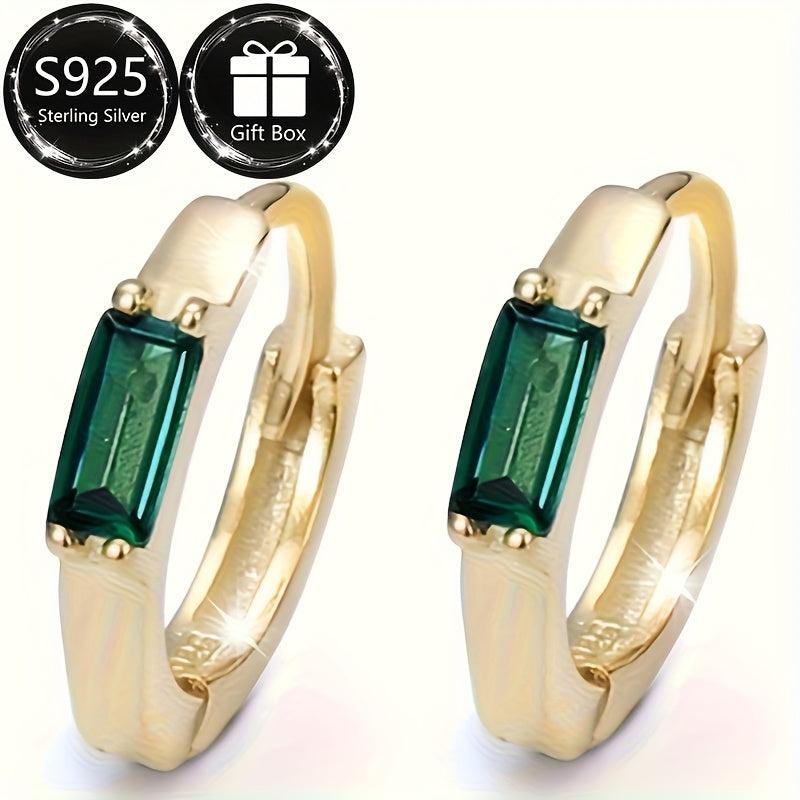 2pcs 925 Silver Skin Texture Earrings for Women