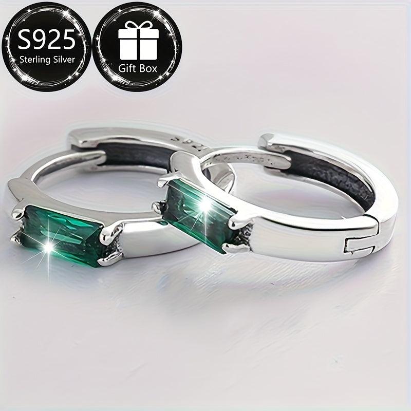 2pcs 925 Silver Skin Texture Earrings for Women