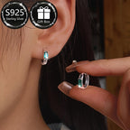 2pcs 925 Silver Skin Texture Earrings for Women