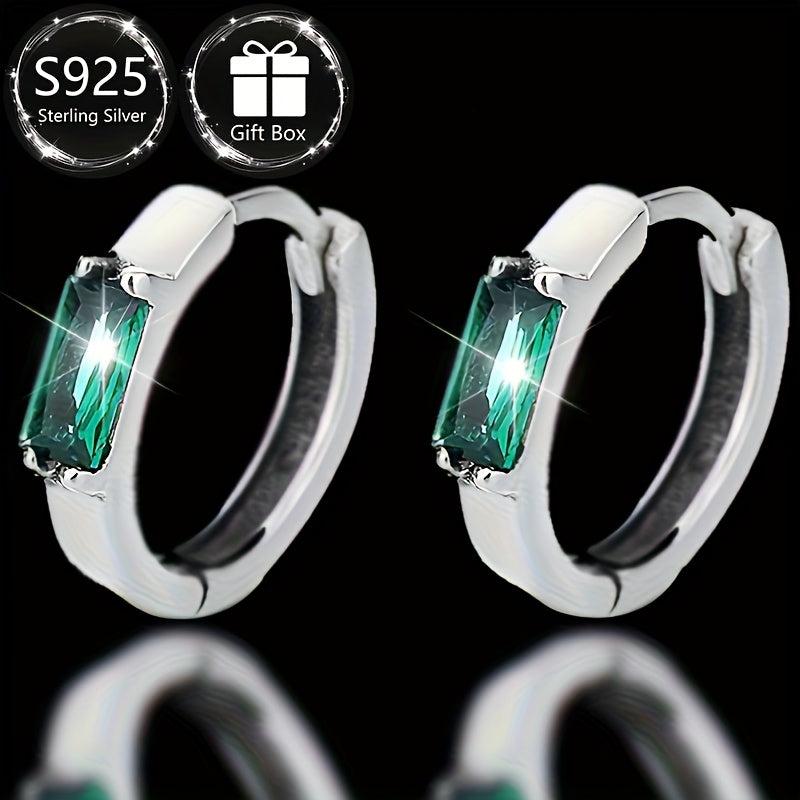 2pcs 925 Silver Skin Texture Earrings for Women