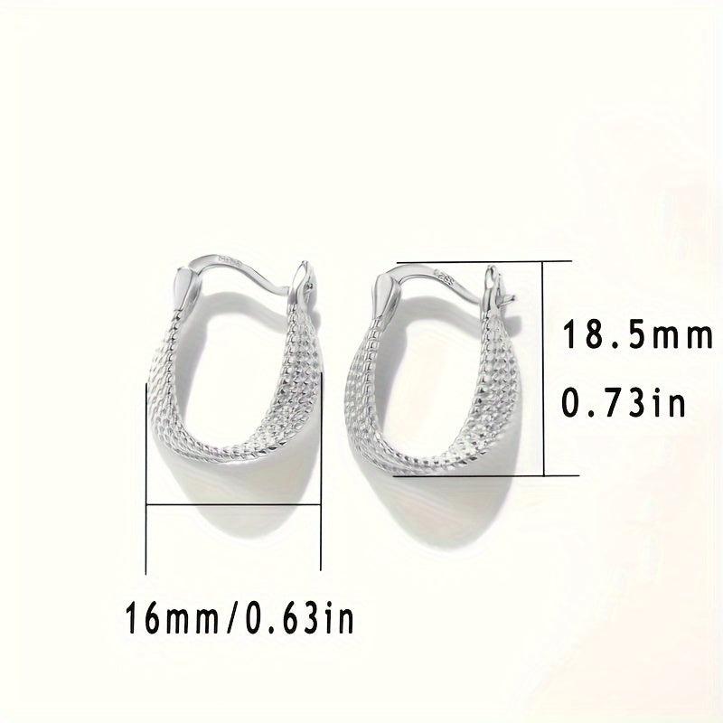 S925 Silver Twisted Hoop Earrings for Women Lightweight Hypoallergenic