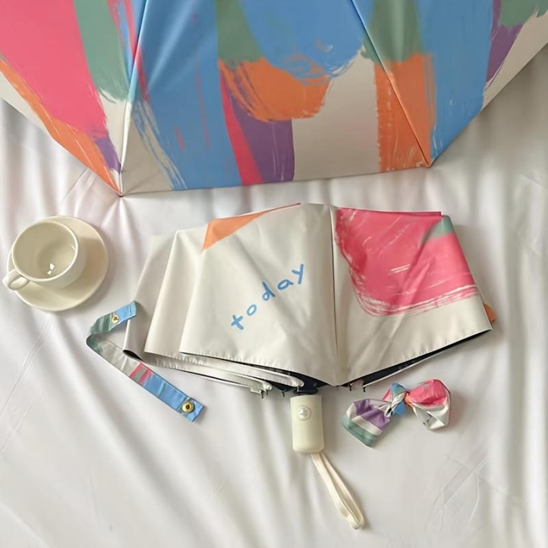 Compact Travel Umbrella Auto Open Close Windproof UV Sunshade