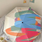 Compact Travel Umbrella Auto Open Close Windproof UV Sunshade