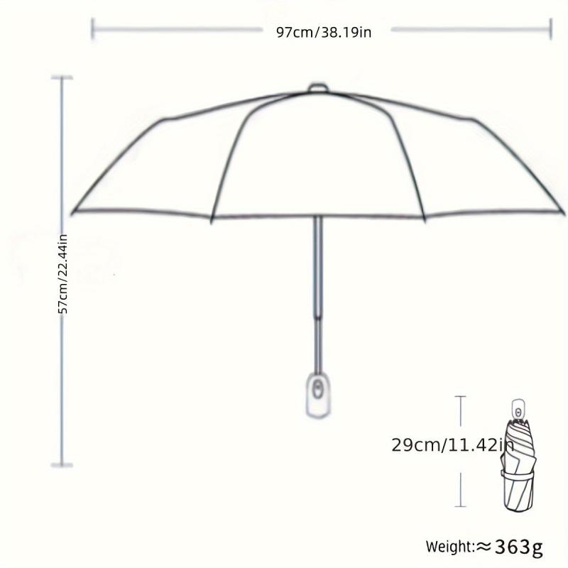 Compact Travel Umbrella Auto Open Close Windproof UV Sunshade