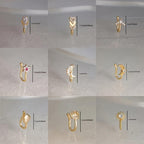 9pcs Nose Clip Set Women No Piercing Needed Design with CZ for Daily Wear
