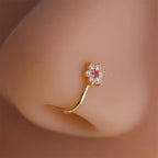 9pcs Nose Clip Set Women No Piercing Needed Design with CZ for Daily Wear