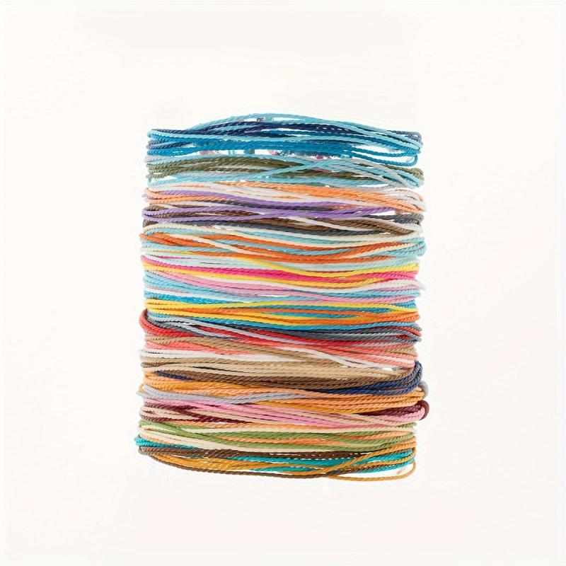 13pcs Colorful Wax Cord Bracelets Adjustable Unisex Friendship & Surf Bracelets