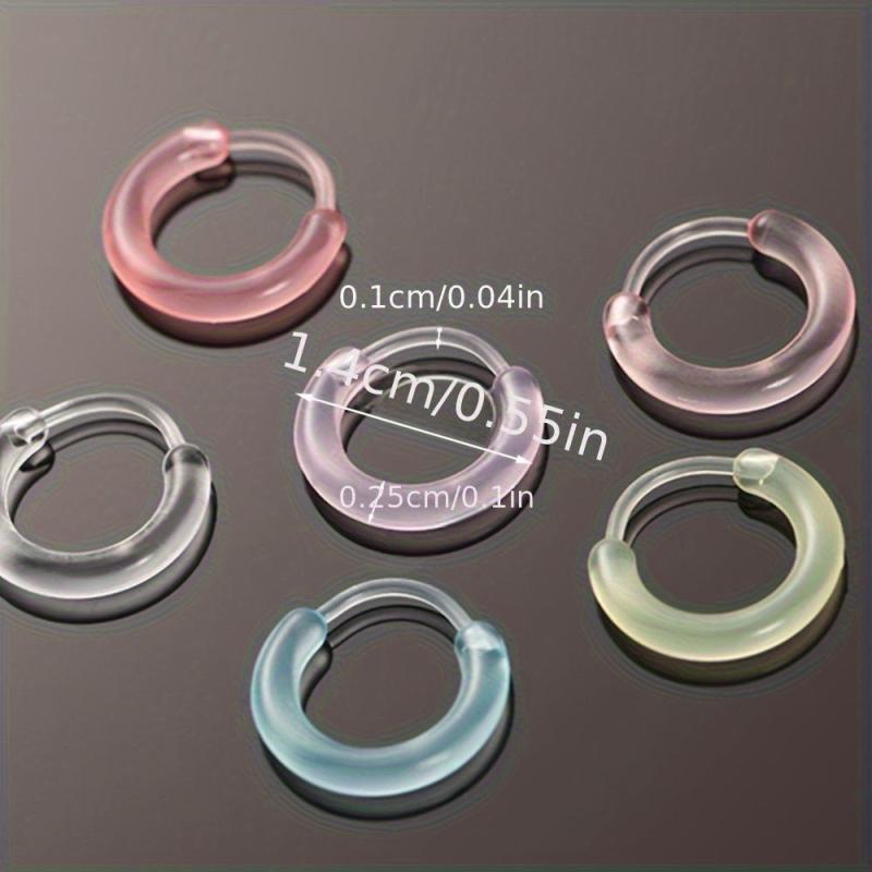 12pcs Resin Hoop Earrings, Hypoallergenic, Assorted Colors