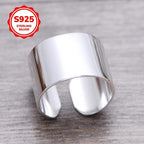 925 Silver Adjustable Geometric Ring for Index Finger - Allergy-Free