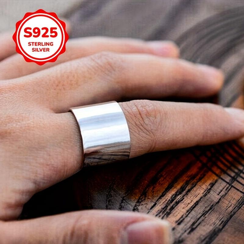 925 Silver Adjustable Geometric Ring for Index Finger - Allergy-Free