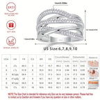 Women's Shining Zirconia Ring with Cross Design