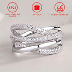 Women's Shining Zirconia Ring with Cross Design