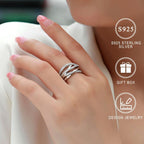 Women's Shining Zirconia Ring with Cross Design