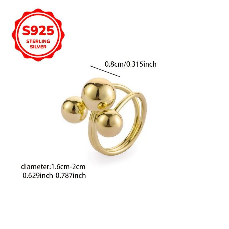 Adjustable 925 Silver Layer Planet Ring