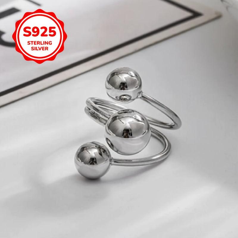 Adjustable 925 Silver Layer Planet Ring