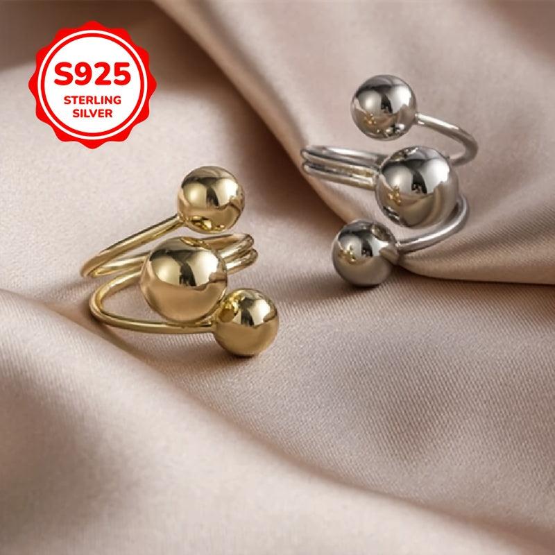 Adjustable 925 Silver Layer Planet Ring