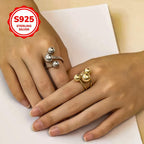 Adjustable 925 Silver Layer Planet Ring