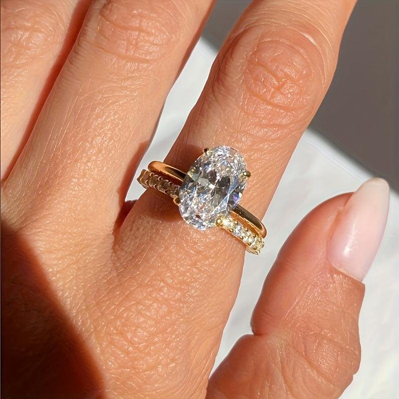 2.5G S925 Silver Ring with 1-3CT Zirconia, Engagement/Vacation