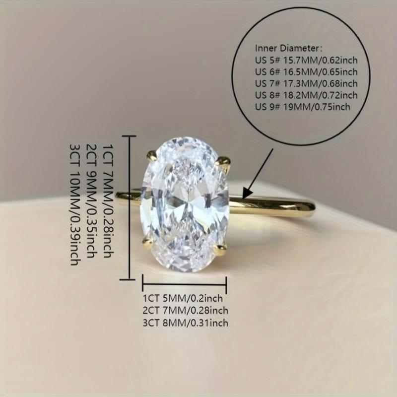 2.5G S925 Silver Ring with 1-3CT Zirconia, Engagement/Vacation