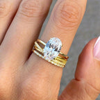 2.5G S925 Silver Ring with 1-3CT Zirconia, Engagement/Vacation