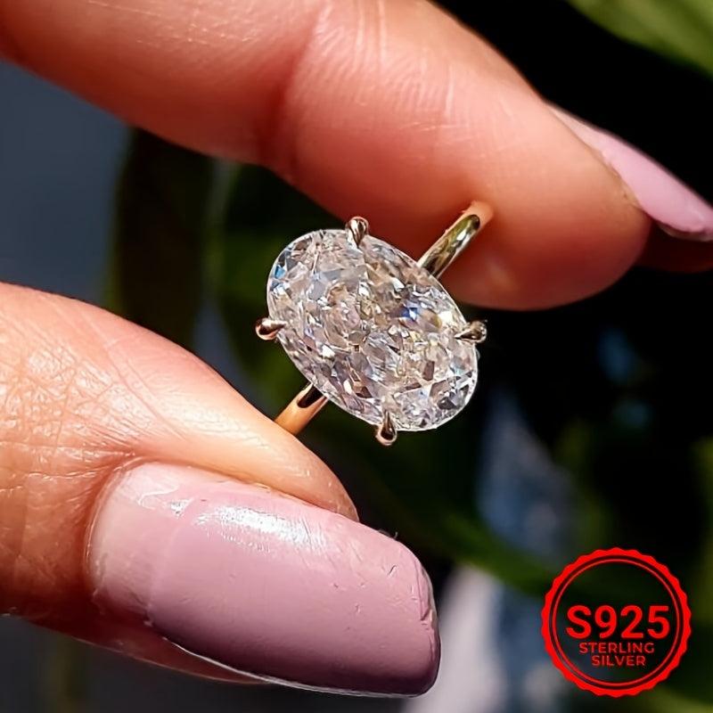 2.5G S925 Silver Ring with 1-3CT Zirconia, Engagement/Vacation