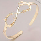 Personalized Infinity Bracelet with 16 Names 18K Plated