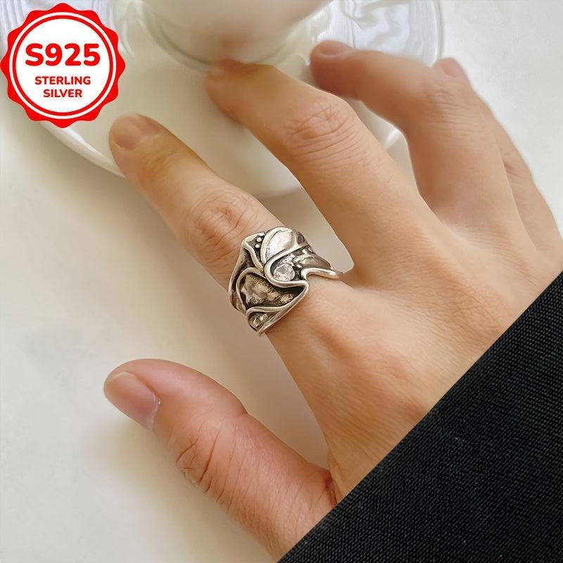 Hypoallergenic Retro Distressed Punk Style Open Ring