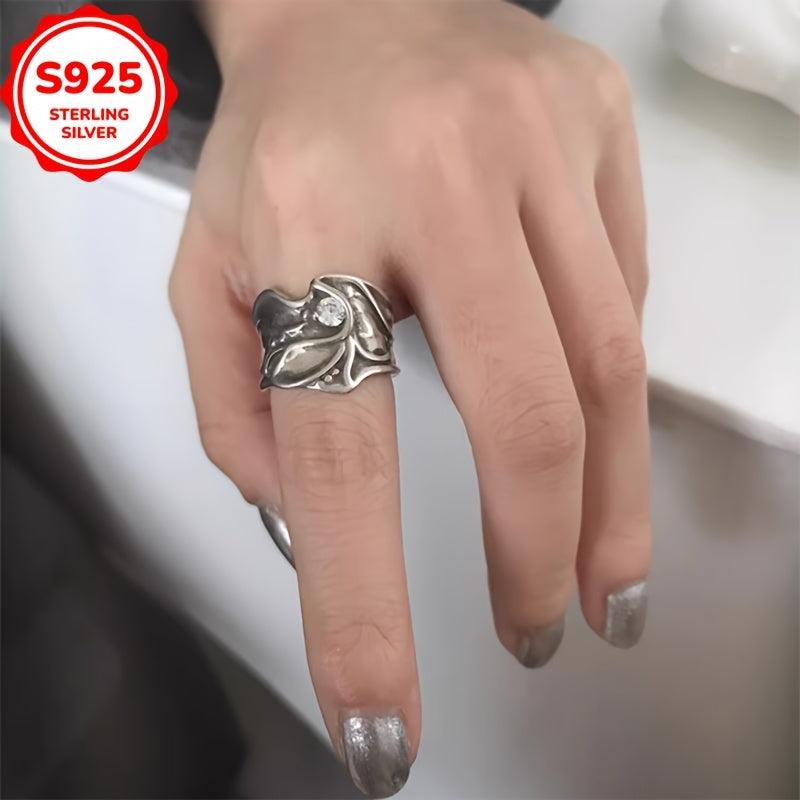Hypoallergenic Retro Distressed Punk Style Open Ring