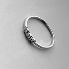 925 Sterling Silver I U Engraved Ring Vintage Style Daily Wear Valentine'S Gift