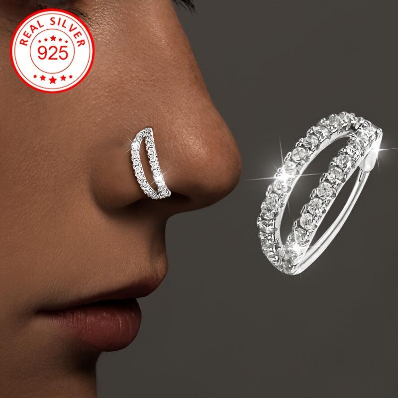 Double Layer Cubic Zirconia Piercing Ring Set