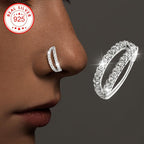 Double Layer Cubic Zirconia Piercing Ring Set